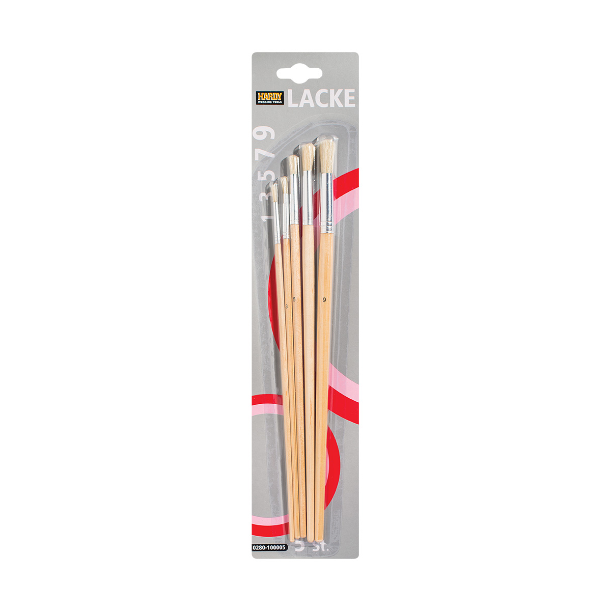 5PCS ROUND OIL PAINT BRUSH SET