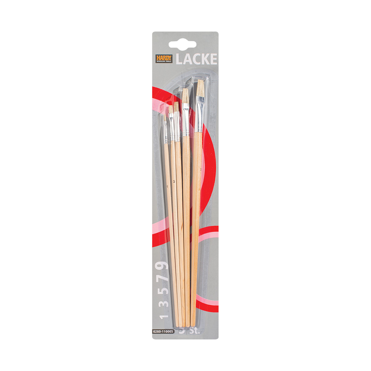 5PCS FLAT OIL PAINT BRUSH SET