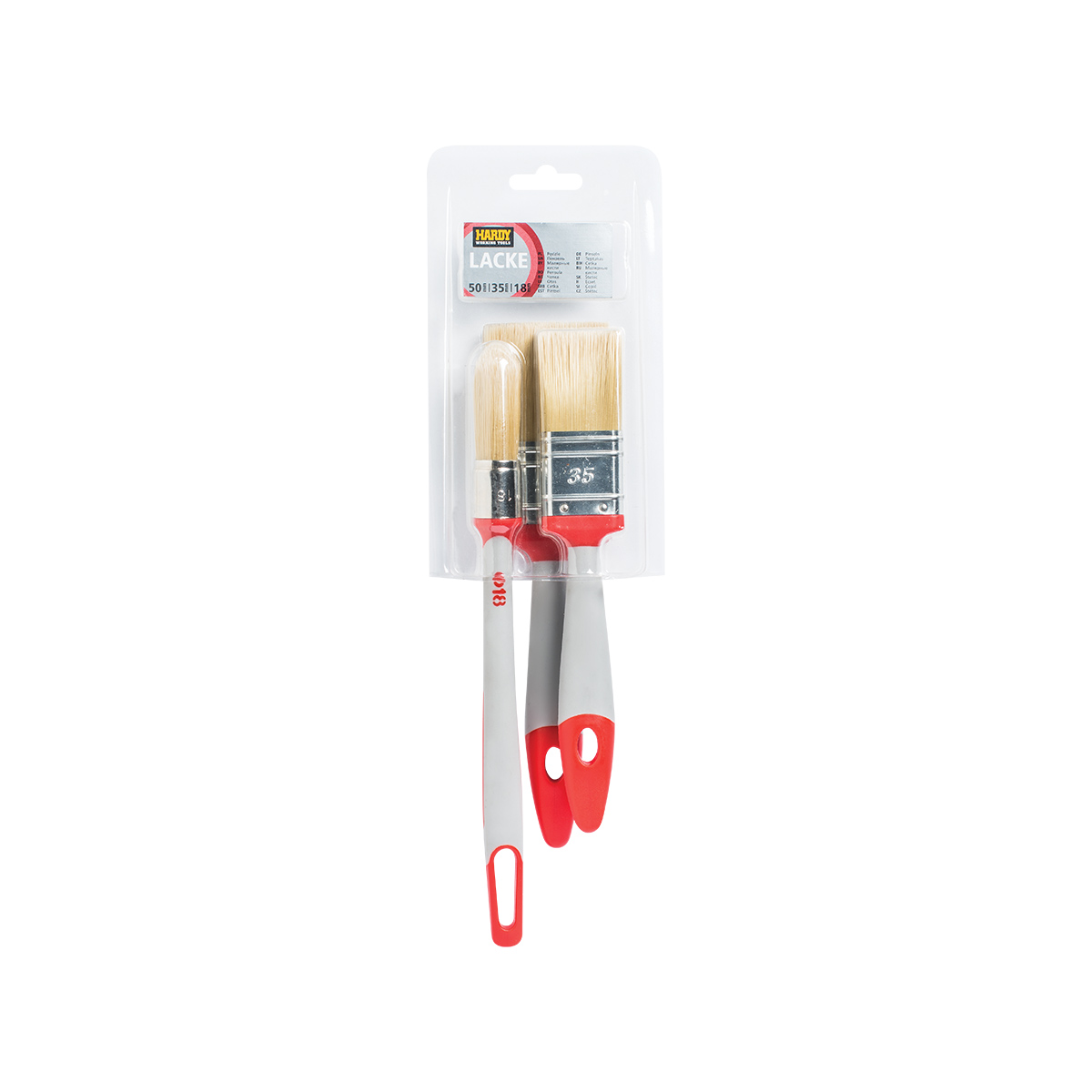 3PCS PAINT BRUSH SET 2K HANDLE (RED)